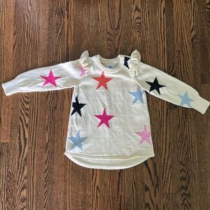 Eyelet & Ivory Star Tunic Girls Sweater size 5